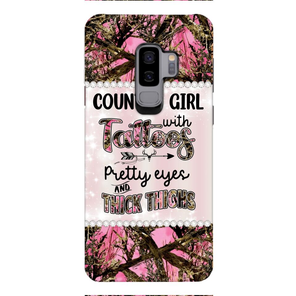 PERSONALIZED COUNTRY GIRL WITH TATTOOS PRETTY EYES AND THICK THINGS PHONECASE QTTN0704