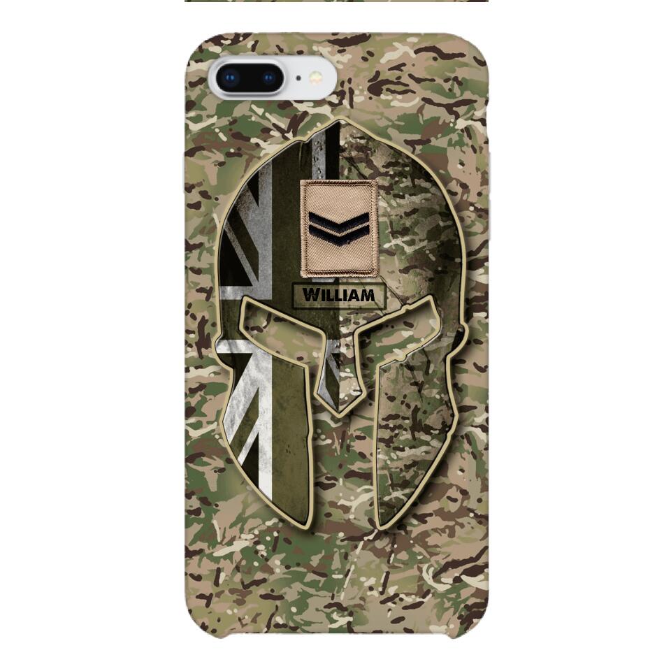 DH Personalized British Soldier Phone Case Printed QH084