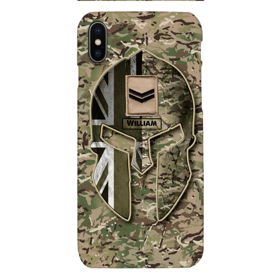 DH Personalized British Soldier Phone Case Printed QH084