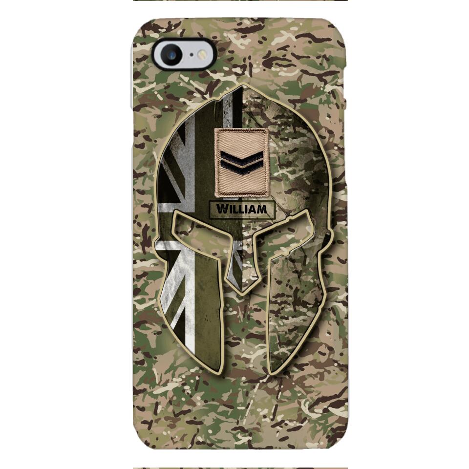 DH Personalized British Soldier Phone Case Printed QH084