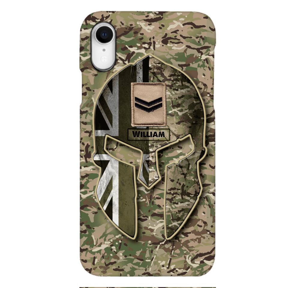 DH Personalized British Soldier Phone Case Printed QH084