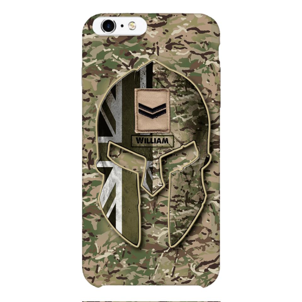 DH Personalized British Soldier Phone Case Printed QH084