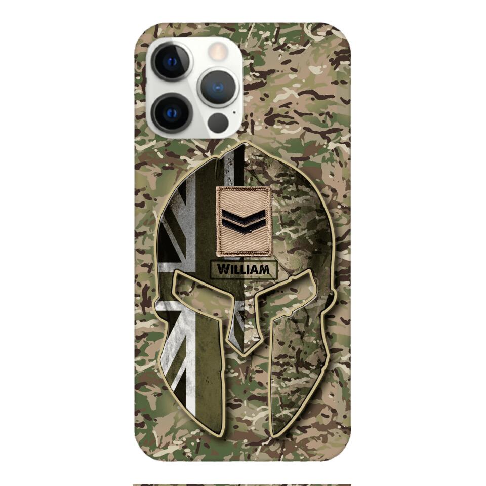DH Personalized British Soldier Phone Case Printed QH084