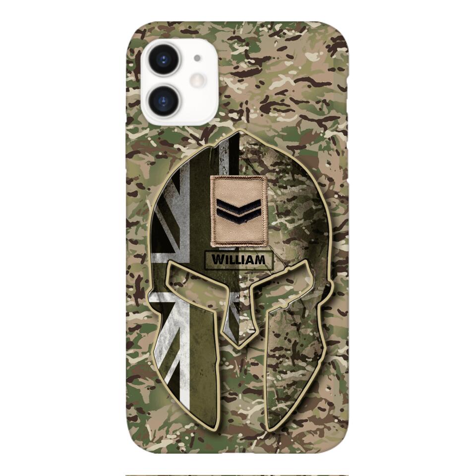 DH Personalized British Soldier Phone Case Printed QH084