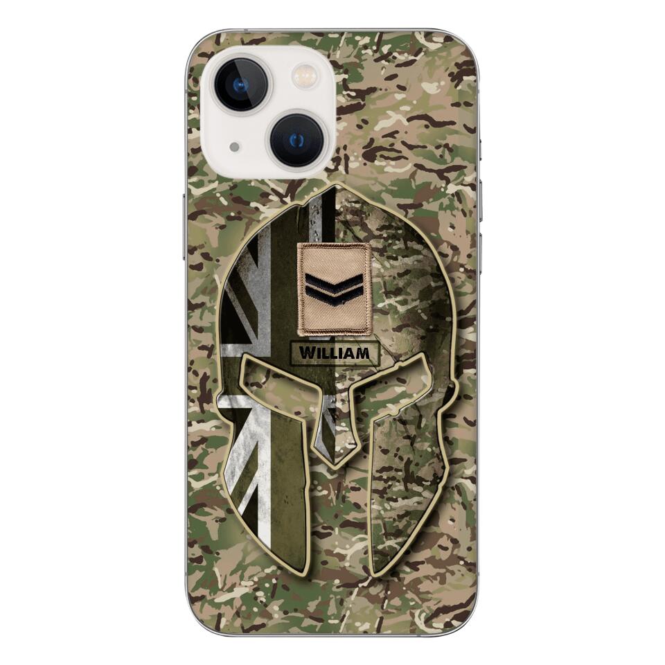 DH Personalized British Soldier Phone Case Printed QH084
