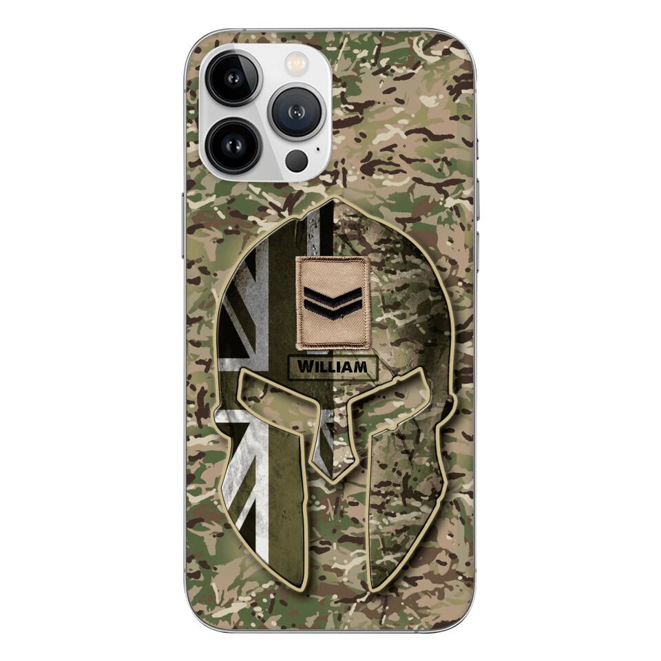 DH Personalized British Soldier Phone Case Printed QH084