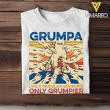Personalized Grumpa & kid name for Father's day gift shirt