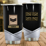Personalized British Veterans/Soldier Tumbler Printed 22APR-LN08