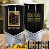 Personalized British Veterans/Soldier Tumbler Printed 22APR-LN08
