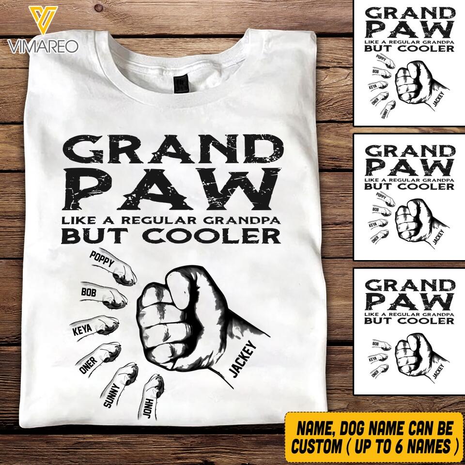 Personalized Grand Paw Tshirt Printed 22APR-HQ12