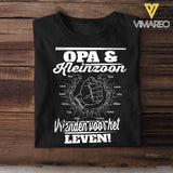 Personalized Opa And Kleinzoon for Father's day gift Tshirt QTTN1204
