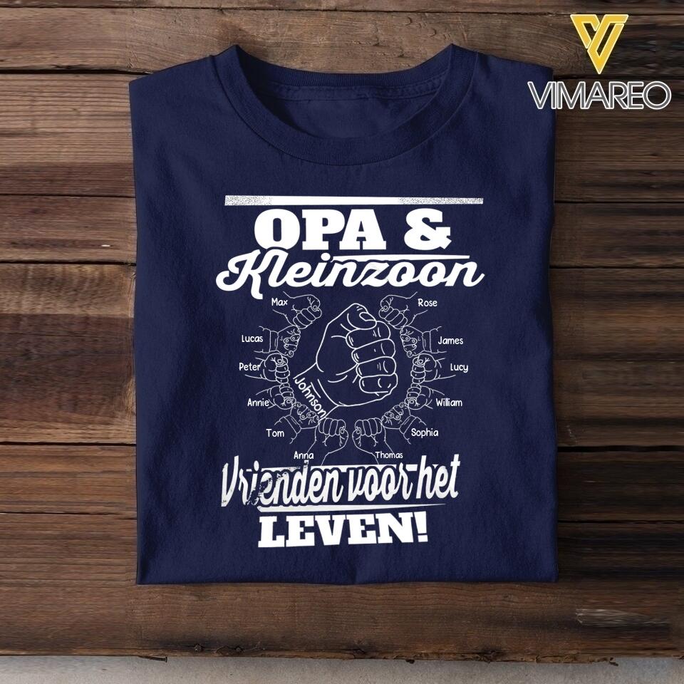 Personalized Opa And Kleinzoon for Father's day gift Tshirt QTTN1204