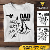 PERSONALIZED FIREFIGHTER DAD TSHIRT 3T 1304