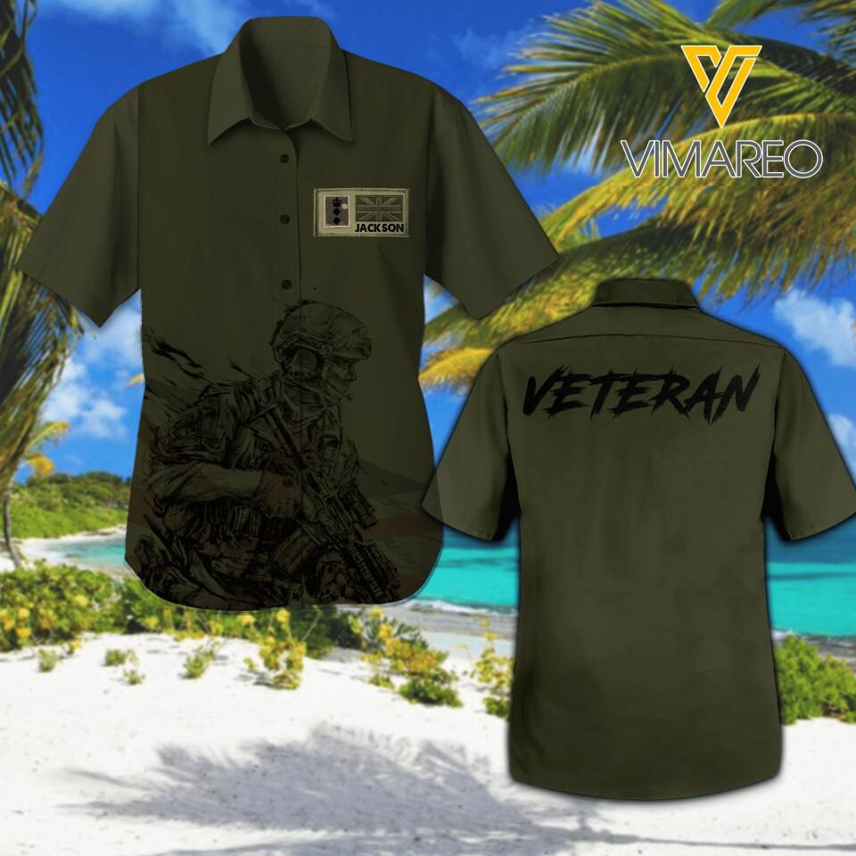 PERSONALIZED UK VETERAN HAWAII SHIRTS QTHC1304