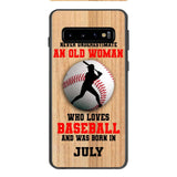 PERSONALIZED OLD WOMAN BASEBALL PHONECASE M3Q 1404