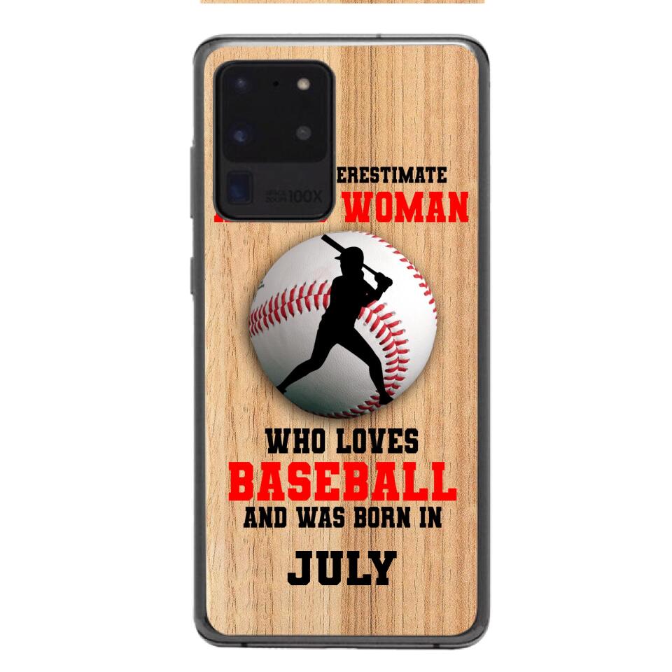 PERSONALIZED OLD WOMAN BASEBALL PHONECASE M3Q 1404