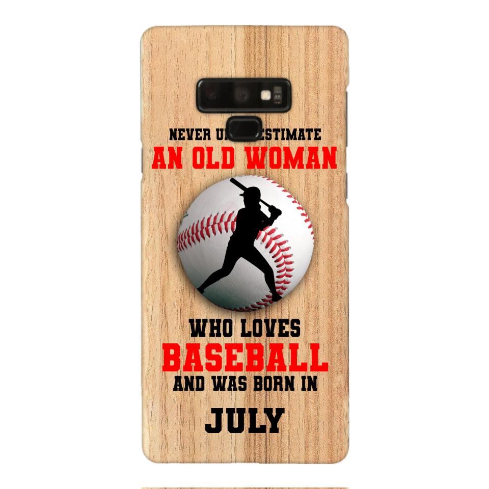 PERSONALIZED OLD WOMAN BASEBALL PHONECASE M3Q 1404