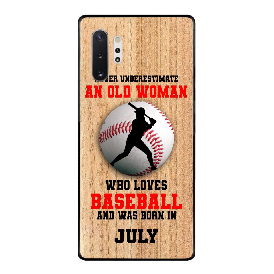 PERSONALIZED OLD WOMAN BASEBALL PHONECASE M3Q 1404