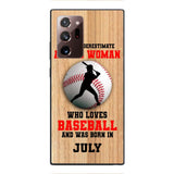 PERSONALIZED OLD WOMAN BASEBALL PHONECASE M3Q 1404