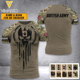 DH Personalized British Soldier/Veterans Tshirt 3D Printed DT1404