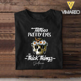 PERSONALIZED TATTOOS PRETTY EYES AND THICK THINGS TSHIRT 3C 1504