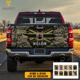 DH Personalized British Soldier Camo Tailgate Decal Printed DT1504