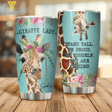 PERSONALIZED GIRAFFE LADY TUMBLER QTDT1604