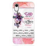 PERSONALIZED GOD MADE ME A WOMAN GRANDMA PHONECASE 3T 1604