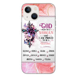 PERSONALIZED GOD MADE ME A WOMAN GRANDMA PHONECASE 3T 1604