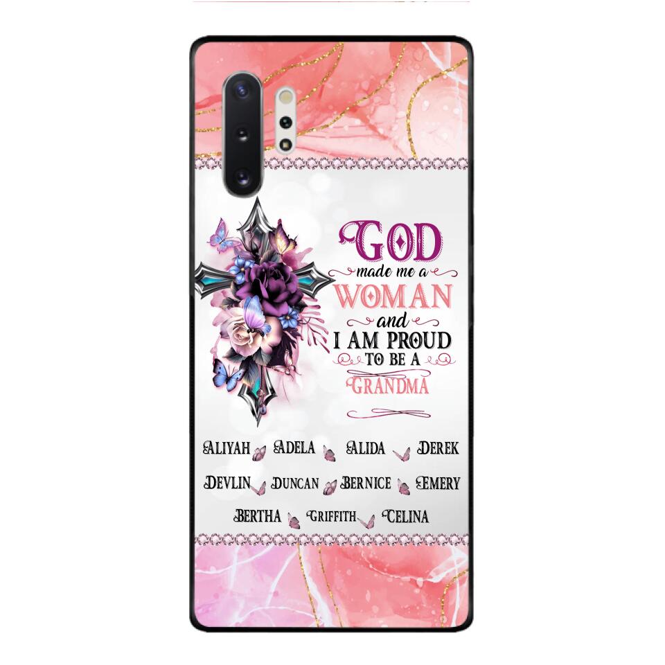 PERSONALIZED GOD MADE ME A WOMAN GRANDMA PHONECASE 3T 1604