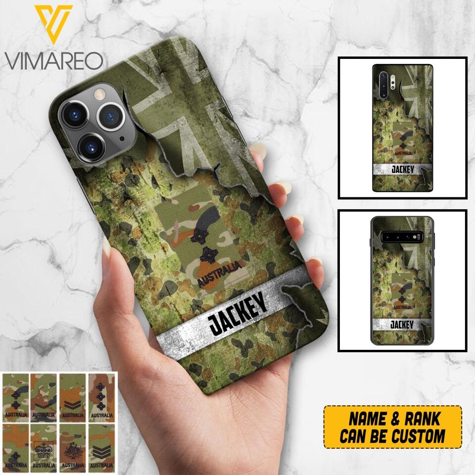 DH Personalized Australian Soldier Phone Case Printed HQ1804