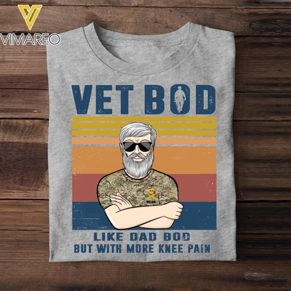 Personalized British Vet Bod Camo Tshirt Printed 22APR-LN18