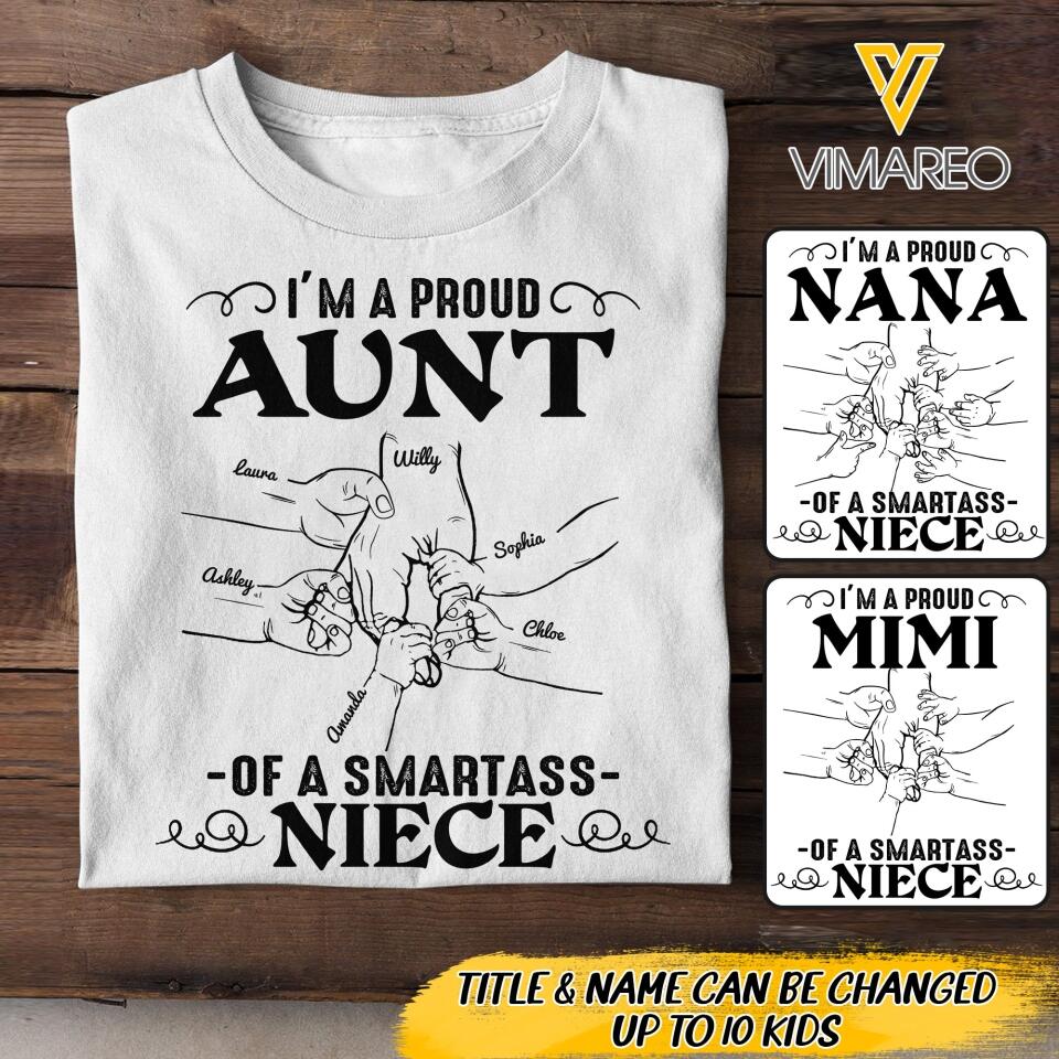 PERSONALIZED I'M A PROUD AUNT TSHIRT 3T 1904