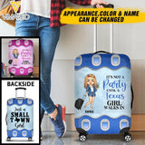 DH Personalized Texas Girl Walks In Cabin Suitcase Printed DT1904