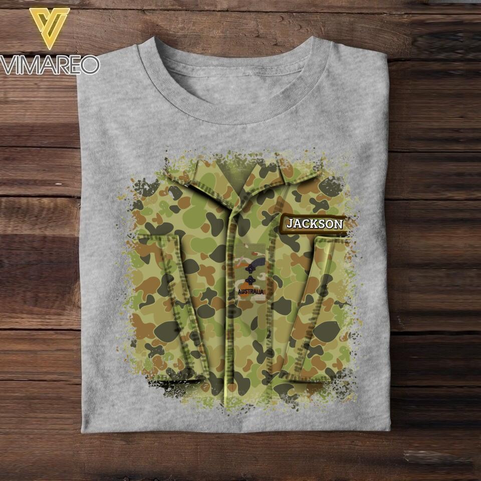 Personalized Australian Soldier Tshit Printed 22APR-DT20
