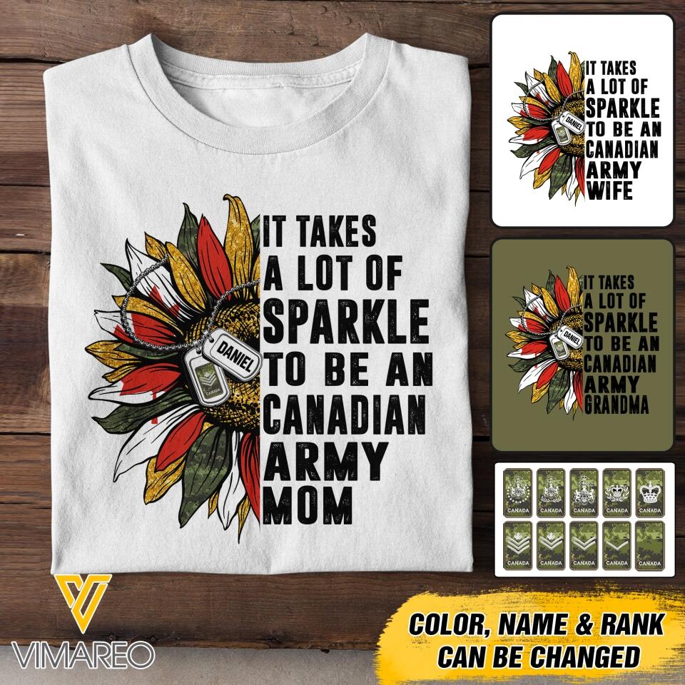 DH Personalized Canadian Army T-ShirtTshirt Printed DT2104