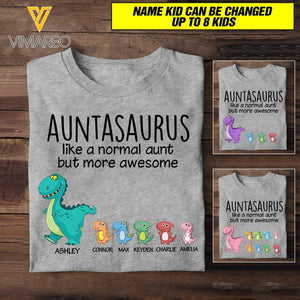 Personalized Auntasaurus Kid Tshirt Printed 22APR-HC22