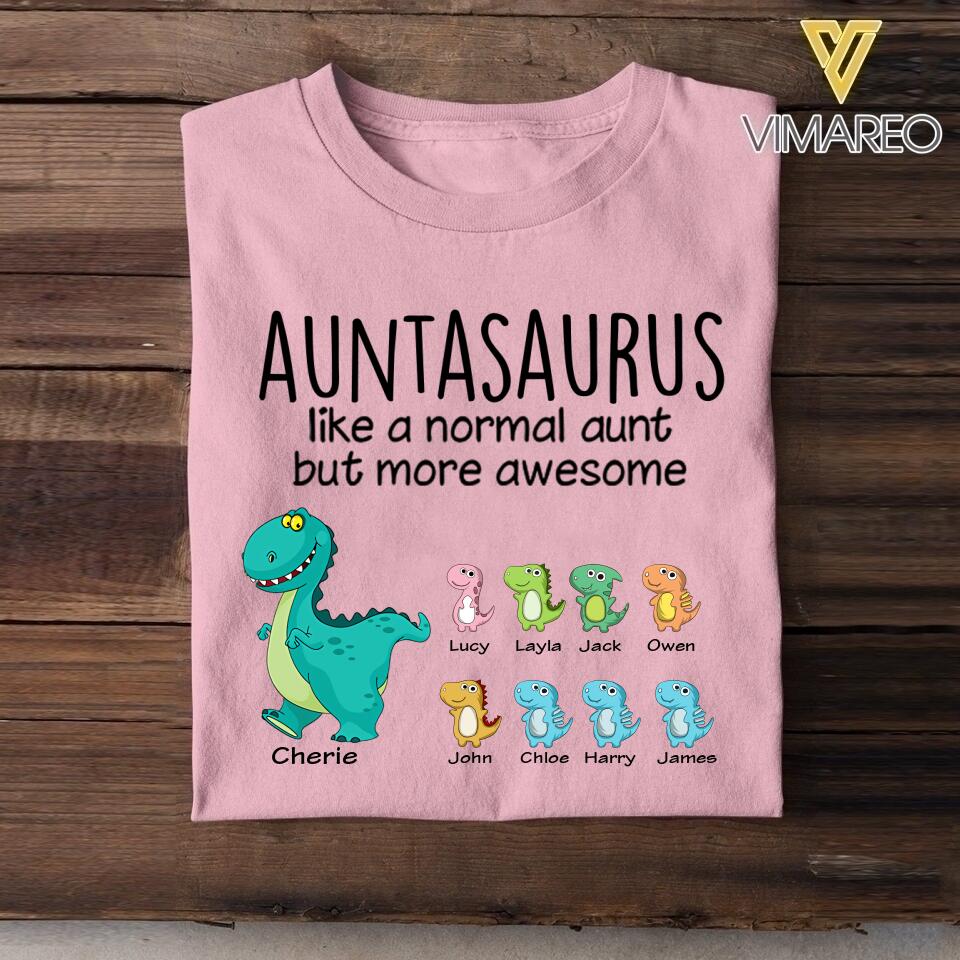 Personalized Auntasaurus Kid Tshirt Printed 22APR-HC22