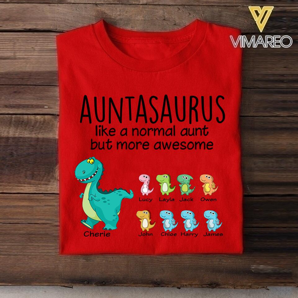 Personalized Auntasaurus Kid Tshirt Printed 22APR-HC22