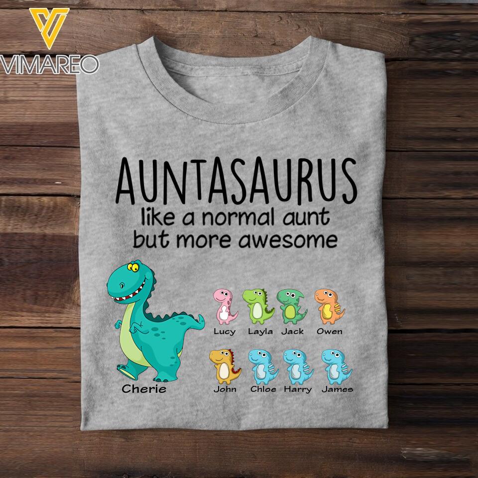 Personalized Auntasaurus Kid Tshirt Printed 22APR-HC22