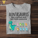 Personalized Auntasaurus Kid Tshirt Printed 22APR-HC22