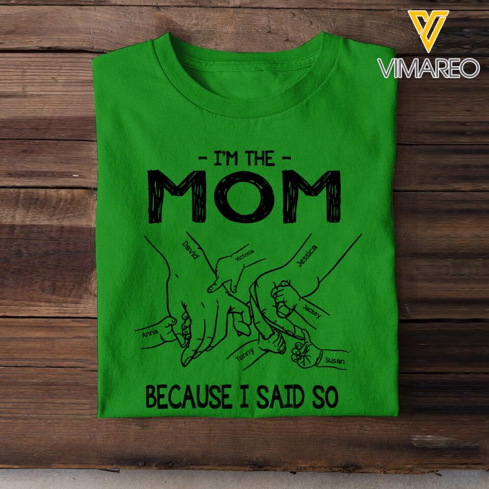 PERSONALIZED FAMILY DAD MOM AND THE YOUNGEST MIDDLE AND OLDEST KID WITH NAME TSHIRT OR BABYONESIZE QTDT2204
