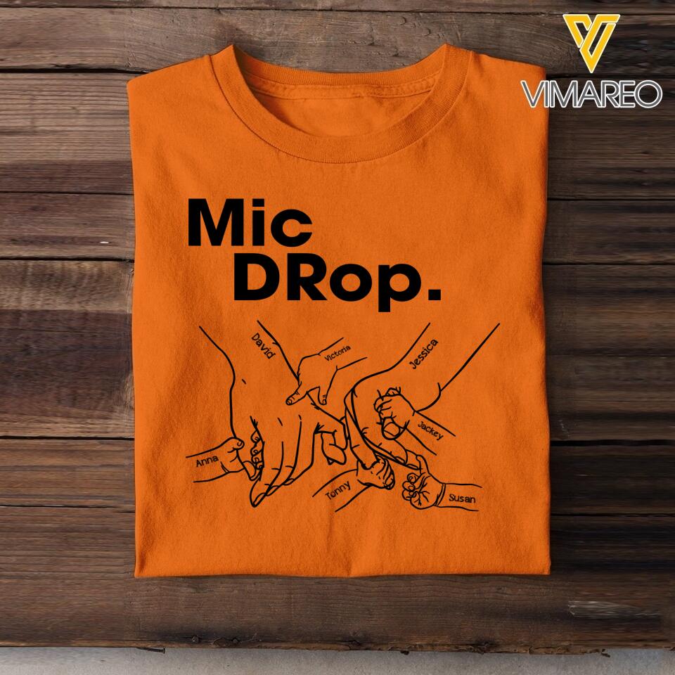 PERSONALIZED FAMILY THE ORIGINAL MIC DROP THE REMIX OR THE ENCORE KID WITH NAME TSHIRT OR BABYONESIZE QTDT2304