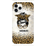 PERSONALIZED MOMLIFE LEOPARD HASHTAG PHONECASE QTHC2304