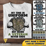 Personalized U.S Veterans/Soldier Tshit Printed 22APR-DT23
