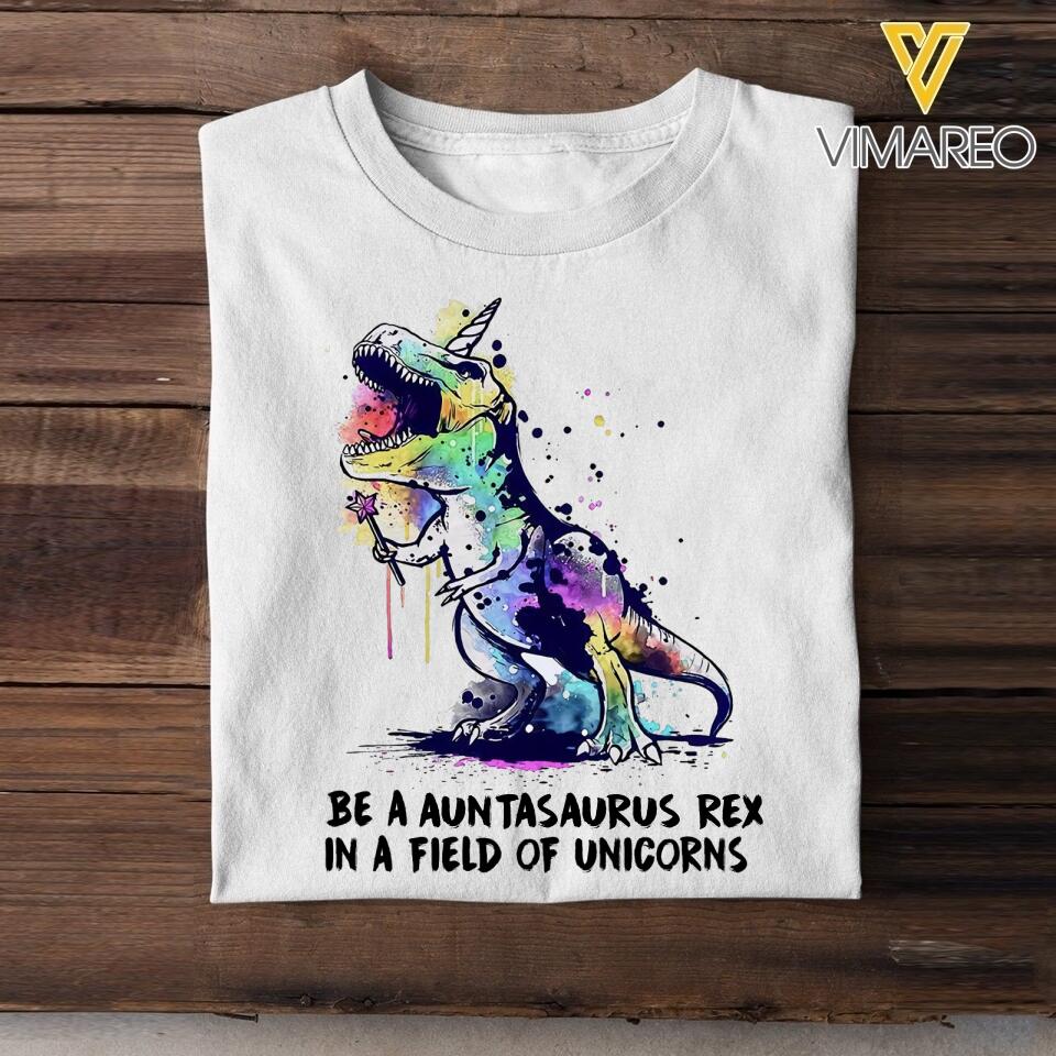 PERSONALIZED BE A GRANDMASAURUS REX IN A FIELD OF UNICONS  TSHIRT QTTN2504