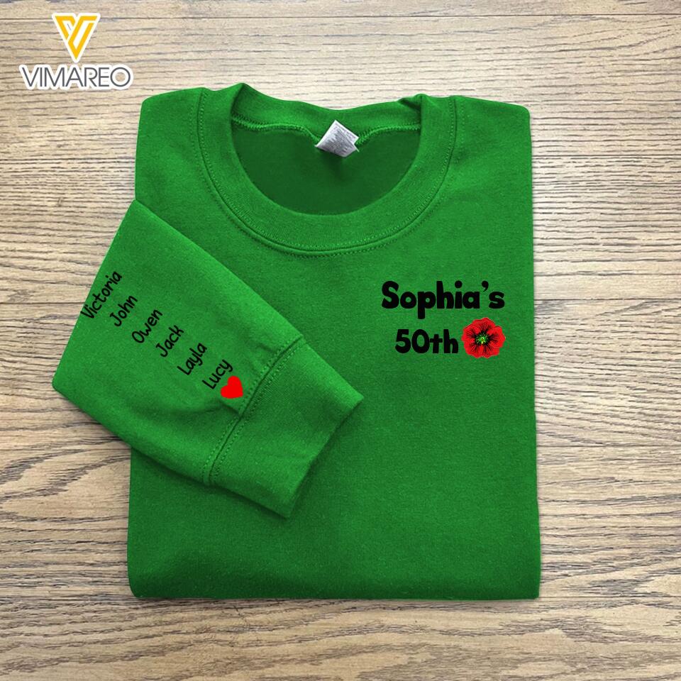 PERSONALIZED GIFT FOR GRANDMA BIRTHDAY KID NAME SWEATSHIRT PRINTED QTTN2604