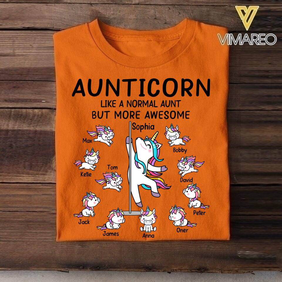 Personalized Aunticorn Kid Tshirt Printed 22APR-HQ25