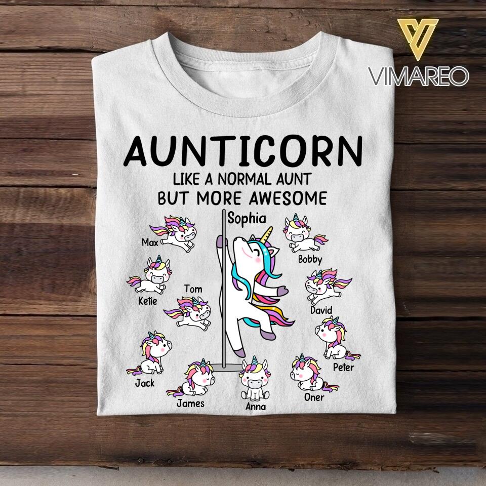 Personalized Aunticorn Kid Tshirt Printed 22APR-HQ25