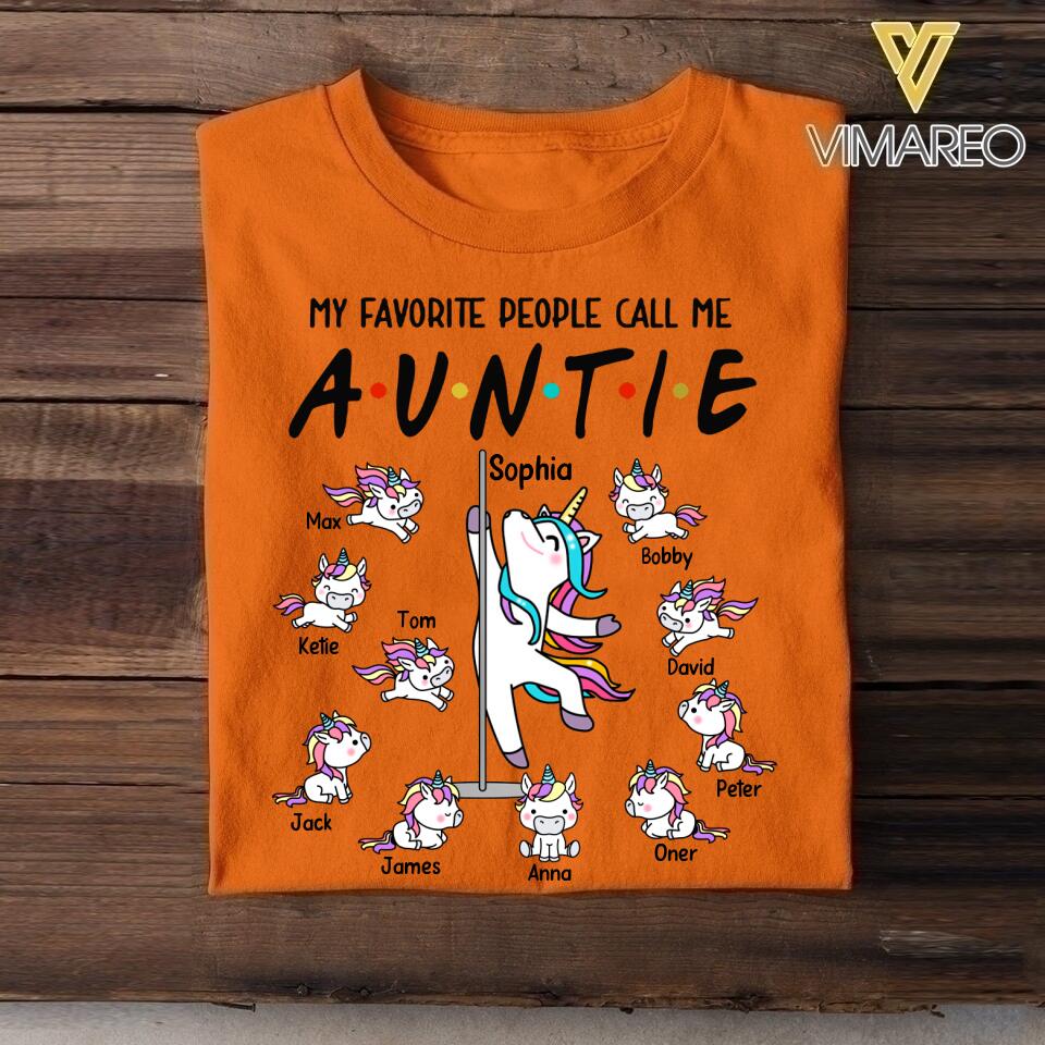 DH Personalized Aunticorn Kid Tshirt Printed HC2604
